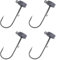 Goture Jigköpfe, Wolfram Ned Rig Jigköpfe, Wolfram Jigkopf Haken für Süßwasser Salzwasser Angeln, Ned Jig Haken, Crappie Jigs für Forelle, Barsch, Zander, Jigkopf (1/8 Unzen, 4 Stück)