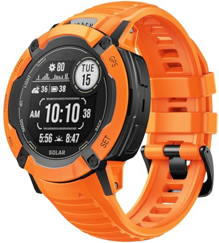 ANBEST Armband für Garmin Instinct 2X Solar Armband, Weiches Silikon Ersatzarmband für Garmin Instinct 2X Tactical Band