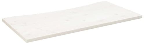 vidaXL Schreibtischplatte, Tischplatte für Bürotisch Schreibtisch Couchtisch, Holztischplatte mit lebendiger Kante, Schreibtisch Platte Büro Schreibtischplatte, Weiß Massivholz Kiefer