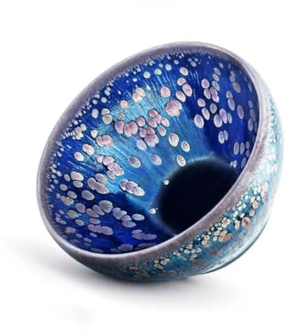 YTDJJWLS Juego de taza de té china antigua STYL de 75 ml, porcelana Yuteki Glaze, juego de té natural