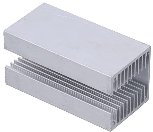 Aluminium U-Form Kühlkörper, 100 x 50 x 50 mm, Thermischer Kühler für CPU und Elektronische Komponenten, Schwarz Eloxiert