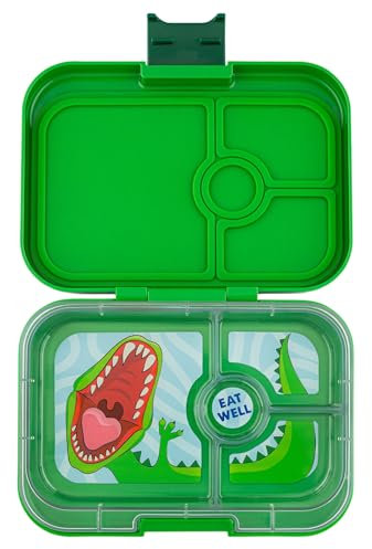 Yumbox® Panino Bento Box a prueba de fugas, lonchera Bento de 4 compartimentos para niños y adultos; perfecta para almuerzo empaquetado en sándwich, compacta de 8.5 x 6 x 1.8 pulgadas, porciones