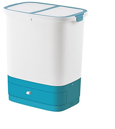 DIIDIIFF Poubelle Poubelle Amovible à Deux Couches Poubelle de Tri de Cuisine avec Roues Poubelle de Salle de Bain de Salon avec tiroirs de Rangement, Poubelle à Compost 2 Couleurs pour Cuisine