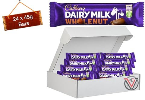 VIMIX All Flavours Chocolate Bags & Bars Collection (Full Box, Dairy Milk Whole Nut Bar 45g)