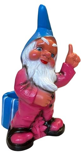 Sparfroh Zwerg Gartenzwerg mit WC Bürstenhalter