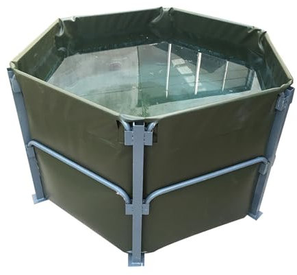 Piscine Fuori Terra, Stagni Ittici, Acciaio Inossidabile Cornice Outdoor Cortile Piscina For Prato Giardino Serbatoio Di Stoccaggio Dell'acqua Secchio (Colore : Verde, Taglia : 1.5mx0.6m)
