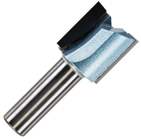 Rennie Tools - 25mm Cutting Diameter x 26mm Flute x 1/2 Shank TCT Tipped 2 Flute Straight Router Cutter Bit. Compatible With Makita Trend Festool Hikoki Dewalt Router Etc. 25mm Router Bit