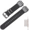 Militär Nylonarmband Kompatibel mit Casio AE1200WH AE-1500 W-218H SGW-300 500 Herren Edelstahlring Ersatz Uhrenarmband (Black Blackbuckle)