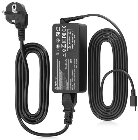 JIZZU 65W Laptop Ladekabel für Lenovo, USB C Ladegerät Netzteil für Lenovo ThinkPad, Type C Adapter Charger Netzteil Ladegeräte für Lenov o Thinkpad T14 T15 T480 T480s Yoga, Dell Latitude XPS Huawei