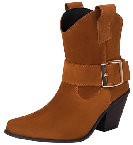 WKAYsIV Stivaletto Nero Donna Tacco Basso Stivali Moda Plateau Lunghi Bambina 24 41 41.99