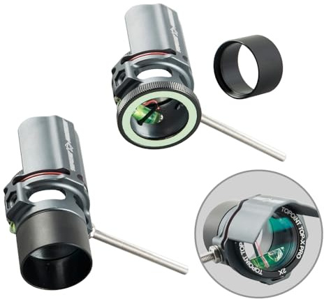 surwolf TP8750 Compound Bogenvisier Scope mit 2X 4X 6X 8X Linse optional Single Pin Scope Visier für Compound Bogen Wettkampfvisier, 0.019 Glasfaser mit Lichtabdeckung