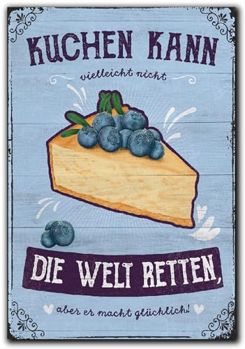 LANOLU Kühlschrankmagnete lustig- Kuchen, Welt retten, glücklich -Geschenke für Back-Fans- lustige Magnete mit Sprüchen und witzigen Motiven 8x5,5cm