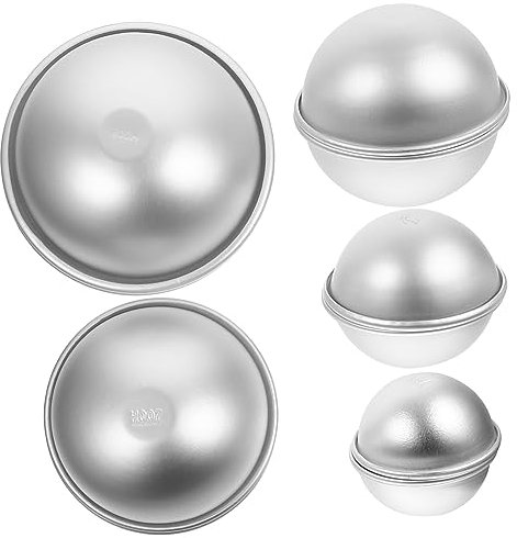 Operitacx 3 Sätze Badekugel Form Cupcake Backform Kuchenformen Set Schokoladenform Formen Zum Basteln Von Kerzen Dekorative Badekugel-diy-form Küche Diy Form Aluminiumlegierung 5 Paare * 3