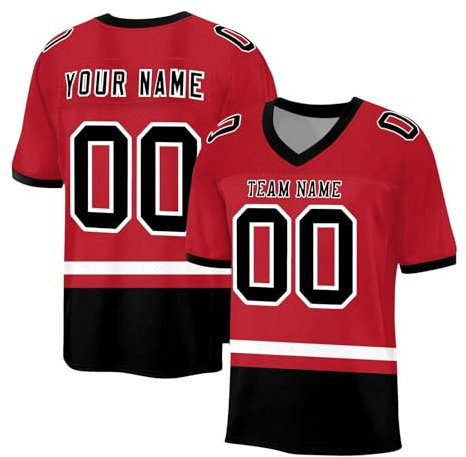Generisch Personalisiert Herren Sporthemden Individuelles Rugby Trikot Fußball Trikot Schnelltrocknend American Football Trikot Atmungsaktiv T-Shirt Kurzarm Trikot Männer Damen Black Friday Angebote