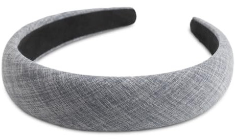 SXQLYH Haarreif gepolstertes Stoff Stirnband - Haarreifen Gepolstert Damen - Wunderschön Damen Stirnband Haarschmuck Haarreifen Breit Gepolstert Haarband für Frauen Mädchen (Grau)