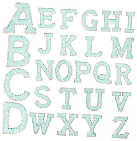 Beatifufu Patch Für Kleidung 26 Stück Englische Buchstaben-patch Glitzernde Buchstaben-aufkleber Dekorativ Einfach Zu Nähen