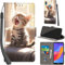 Handyhülle für Huawei Honor 8A 2019/2020 / Huawei Y6 Prime 2019 Hüllen Premium Leder Case Klappbar Wallet Magnet Kartenfach Standfunktion Schutzhülle kompatibel mit Honor 8A Cover,Katze