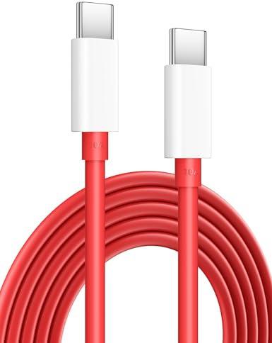USB C to USB C Cable 3.3ft for OnePlus 10T Nord 2T 5G 9 8T, 100W Max SUPERVOOC 80W Fast Charging Data Transfer Car Charger USBC Cord Type C Wire for Samsung Galaxy Android Tablets Laptops Red