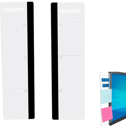 GIONAR 2 Stück Büro-Schreibtisch-Zubehör,Memoboard Für Computermonitore, Monitor,Computer-Nachrichtentafel,Computer Monitor Memo Board für Damen und Herren