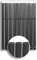 HERSIG - Cañizo Jardin Ocultacion - Cañizo PVC Doble Cara Color Gris Oscuro (2x3 m) - Malla Ocultacion Exterior - Valla PVC Jardin Exterior Resistente para Terraza Jardines - Privacidad Balcon