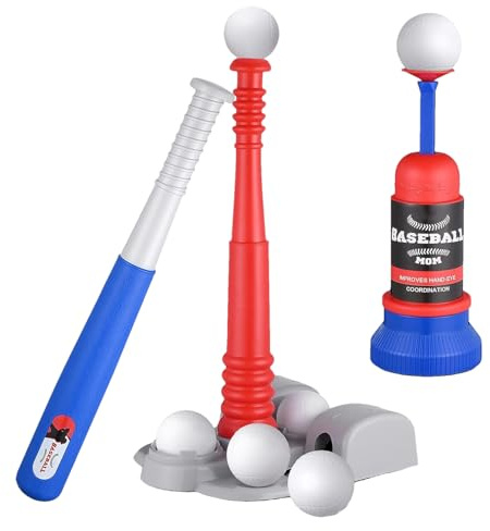 T Ball Set - Outdoor Teeball Game Set Baseball Batting Toy | Entraînement Sportif Réglable Seet Pour Les | Équipement D'entraînement En Tball Léger Pour L'apprentissage Et La Coordination Du B