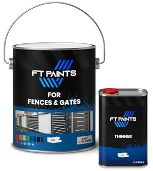 FabioT. FT Paints 30L Kit 1K Metal Matt Paint For Fences & Gates- RAL 7035-Light Grey