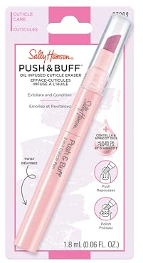 Sally Hansen Push & Buff 2-in-1 Cuticle Care Treatment Pen | Exfoliates, Polishes and Smooths Cuticles | Textured Tip for Instant Results | Easy, Mess-Free Nail Care on the Go