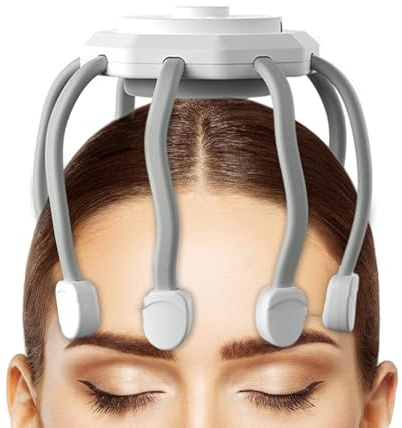 Vibrating Head Massager, Electric Scalp Machine, 360 Degree Cordless Machine with Three Adjustable Modes, Portable Apartment Gadget for Nighttime Travel Living Room Bedroom Apartment Spa