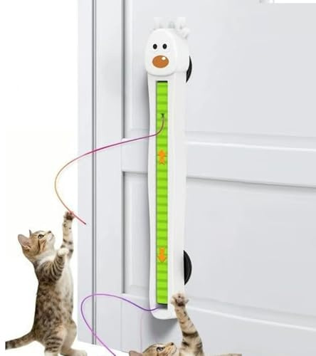 Automatisches Katzenspielzeug, Wand-Fliegenseil mit motorisierter Bewegung, wiederaufladbar, interaktive Unterhaltung für Katzen, perfekt für Zuhause, Wohnzimmer, Küche, Wohnung, oder