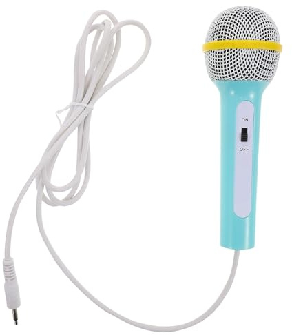 Microfono per Ragazzo Ragazza 3,5mm Portatile Amplificatore Educativo | Plug And Play, Cattura Vocale Chiara, Metallo e Plastica, per Karaoke e Pratica Musicale