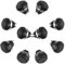 Larcele 10 Stück 12mm Momentan Wasserdicht Push Button Mini DruckTaster Druckknopf ANKG-01 (Schwarz) MEHRWEG