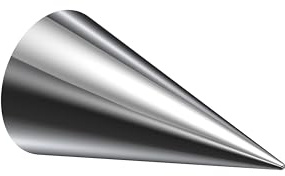 INTERDECO Gardinenstangen Endstücke Kegel, aus Metall, Chrom, für Vorhangstangen 20 mm und Innenlaufstangen, Typ 1120137, 2 Stück