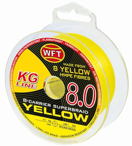 WFT KG 8 gelb 150m - Geflochtene Angelschnur