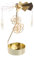 JK Home Bougeoir Rotatif Chandelier en Métal Decoration pour Maison Mariage Rose Doré