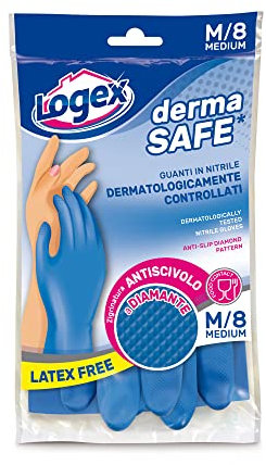 LOGEX PROFESSIONAL Guanti in nitrile DERMASAFE tg. M Blu