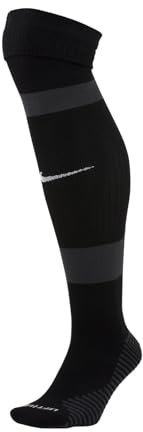 Nike U Nk Matchfit Knee High-Team 20, Calze da Calcio al Ginocchio Unisex-Adulto, Nero/Nero/Bianco, S