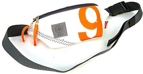 360° Grad Bum Bag Gürteltasche Bauchtasche Segeltuchtasche (Zahl orange)