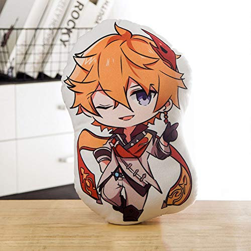 Plüschkissen, Diluc Ragnvindr Klee Paymon Kissen, gefülltes Puppenkissen, Wurfkissen, Sofa, Stuhl, Auto, dekoratives Spielzeug, gefüllte Plüschpuppe für Anime-Fans, 45 cm