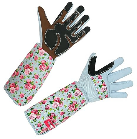 Kerbl Rosenhandschuh Gr. 8/M Rose Garden, hellblau