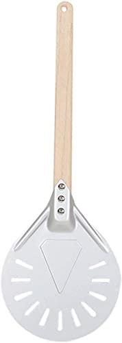 7 /8 Pelle à Pizza, Planche à Pizza Aluminium, Pierre a Pizza Pierre à Pizza Spatules Manche Long en Bois Détachable, Accessoires à pizza pour la maison Pelle à pizza (Wooden Handle, 7 inch)