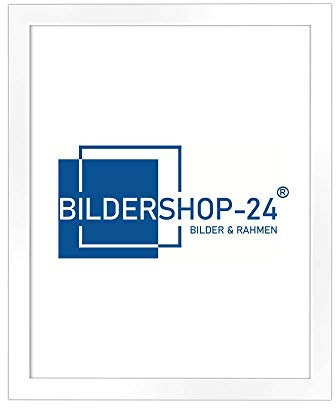 Bildershop-24 Puzzlerahmen London für Puzzle ca. 500-1000 Teile 48x68cm 68x48cm Weiß Hochglanz mit Acrylglas