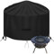OKPOW Fire Pit Cover 70cm, Firepit Covers Waterproof Round-600D,Anti-UV,Heavy Duty Rip Proof Oxford Fabric Firepit Cover,Square Fire Pit Covers- Black(70cm*50cm)