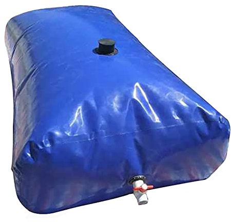 Generic Wasseraufbewahrungstasche mit großem Fassungsvermögen, Schubkarren-Wasserblase, zusammenklappbarer Leichter Wassertank mit Wasserhahn, Flexibler Regenwasser