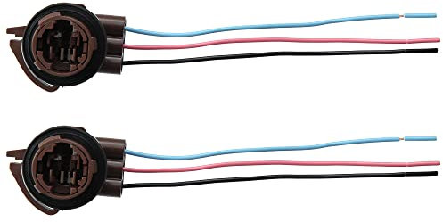 X AUTOHAUX 2pcs 3157 T20 Pigtail Socket Wire Wiring Harness Adapter Retrofit