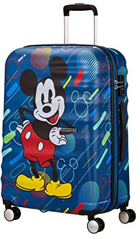 American Tourister Wavebreaker Disney - Spinner M, Kindergepäck, 67 cm, 64 L, Mehrfarbig (Mickey Future Pop)