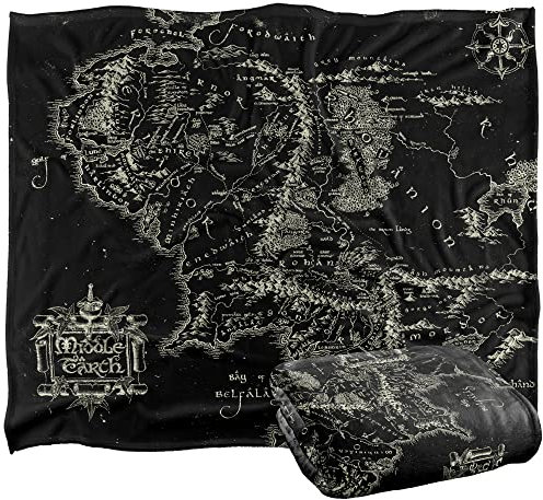 Lord of The RINGSOptimalweiche Kuscheldecke mit Herr der Ringe -Logo, seidig, 152 x 127 cm