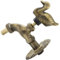 AERZETIX - C62128 - Grifo de lavabo canela para pared 1/2'' Pato con mando antiguo retro decorativo - fuente ornamento baño vintage grifería jardín - en latón envejecido