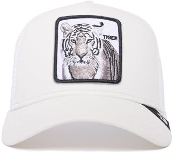 Goorin Bros. Unisex-Erwachsene The Farm Original Adjustable Snapback Mesh Trucker Hat Baseballkappe, Snow (Der weiße Tiger), Einheitsgre