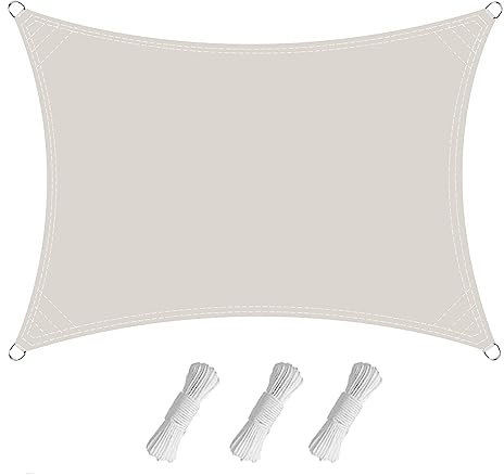 Sun Cloth Shade Sail, 2 x 3 m Sun Protection Set, Many Sizes and Colours, Canvas Pergola, Weather Protection, Water-Repellent, UV Protection, 420D Oxford Fabric Awning, Waterproof for Patio, Garden