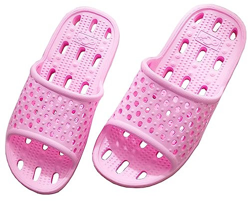 Czgcpyc Zapatillas de Ducha Sandalias Antideslizantes de Secado Rápido para Mujeres y Hombres Ideales para Baño, Piscina, Playa y Gimnasio EU 35-36 (Rosa)